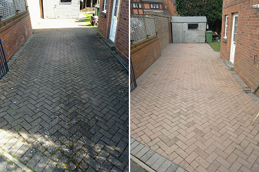 Driveway before/after